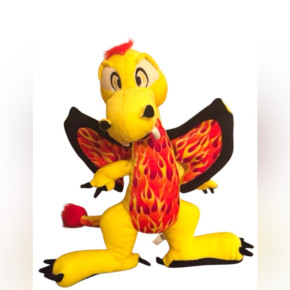 Yellow and Red Plush Dragon